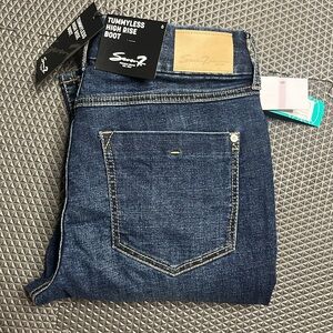 7 For All Mankind Women's High Rise Bootcut Jeans - Dark Blue Seven7 tummyless